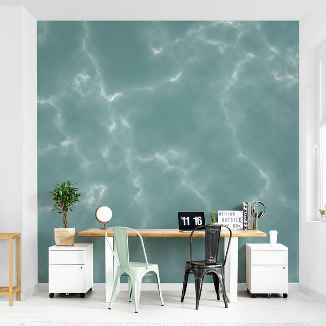 3d tapet Delicate Marble Look In Blue