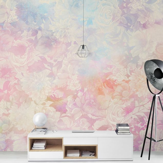 Moderne tapet Delicate Blossom Dream In Pastel