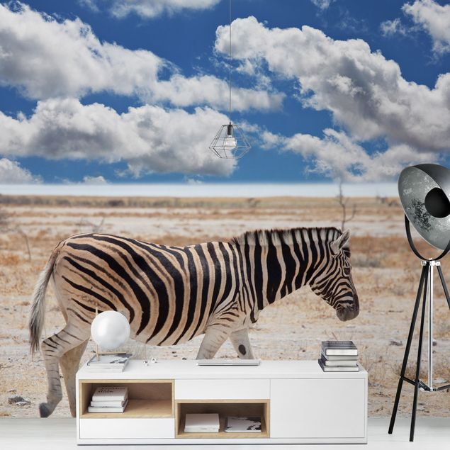 Fototapet landskaber Zebra In The Savannah