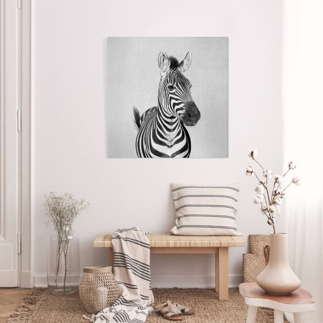 Billeder på lærred zebraer Zebra Zilla Black And White