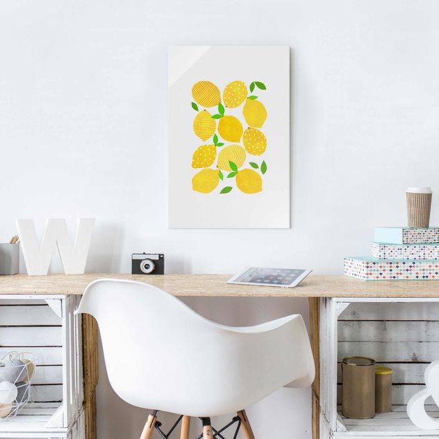 Billeder kunsttryk Lemon With Dots