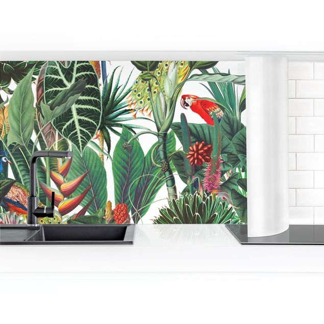 Selvklæbende folier Colourful Tropical Rainforest Pattern II