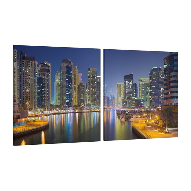Billeder arkitektur og skyline Dubai Night Skyline