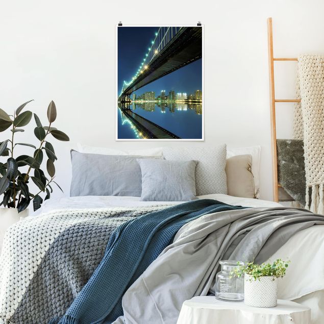 Plakater arkitektur og skyline Abstract Manhattan Bridge
