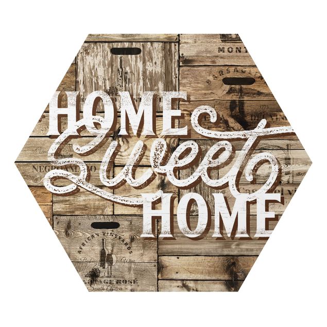Billeder brun Home sweet Home Wooden Panel