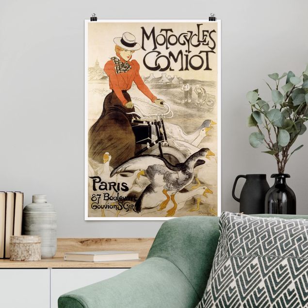 køkken dekorationer Théophile Steinlen - Poster For Motor Comiot