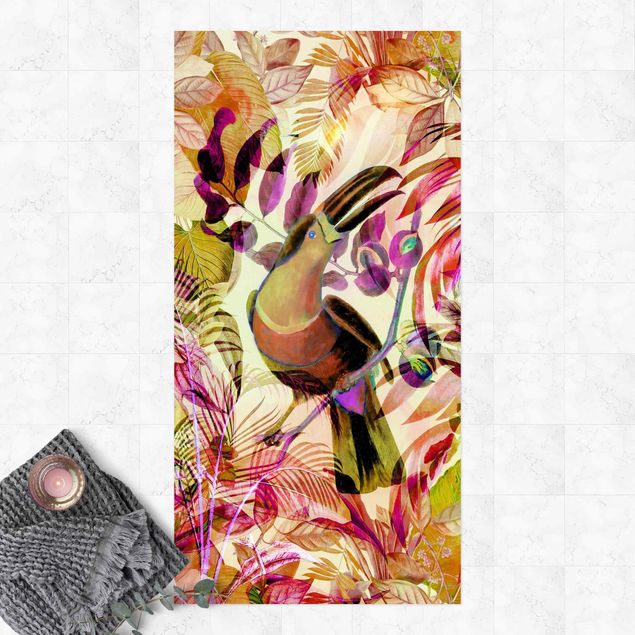 Udendørs tæpper Colourful Collage - Toucan