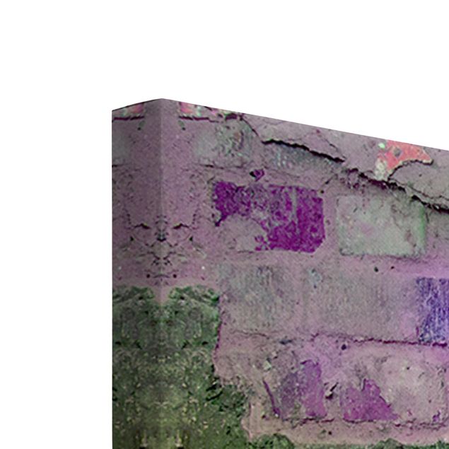 Billeder mønstre Colourful Sprayed Old Brick Wall