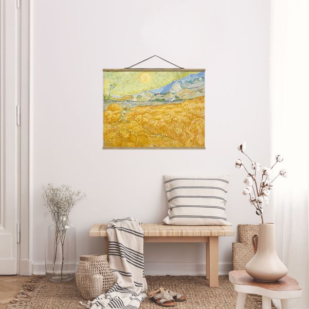 Kunst stilarter pointillisme Vincent Van Gogh - The Harvest, The Grain Field
