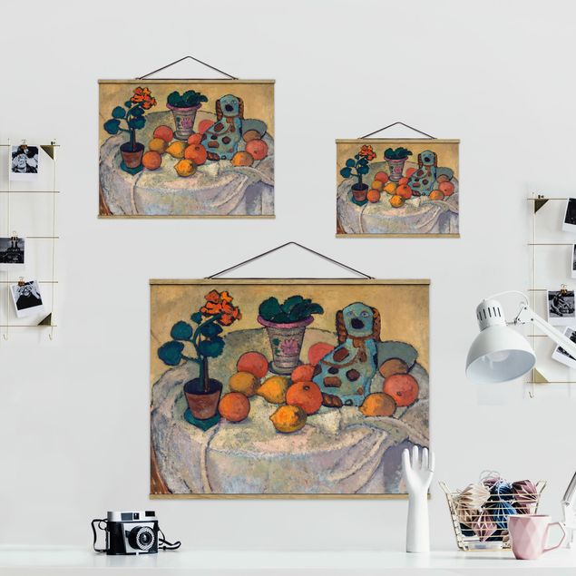 Billeder moderne Paula Modersohn-Becker - Still Life With Oranges And Stoneware Dog