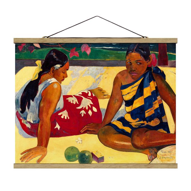 Billeder kunsttryk Paul Gauguin - Parau Api (Two Women Of Tahiti)