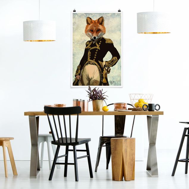 Plakater dyr Animal Portrait - Fox Admiral