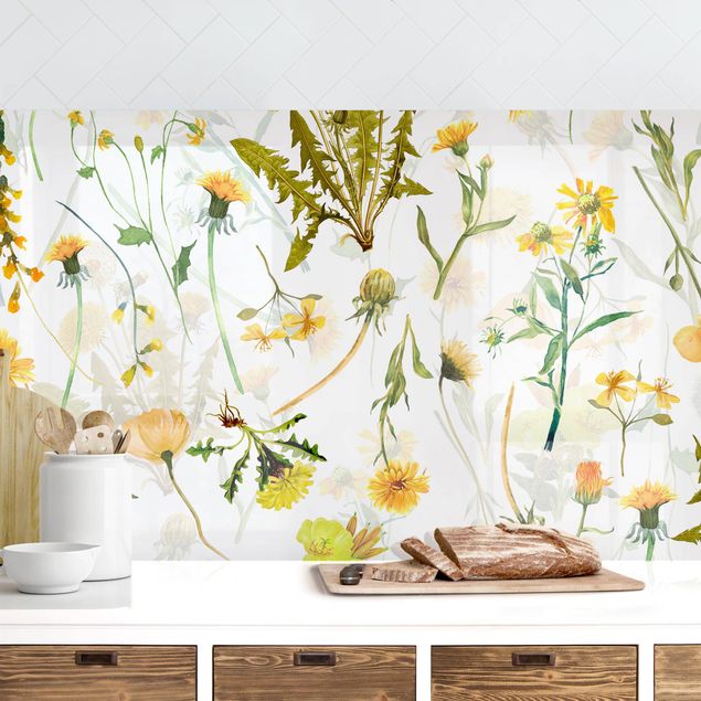 køkken dekorationer Yellow Wild Flowers