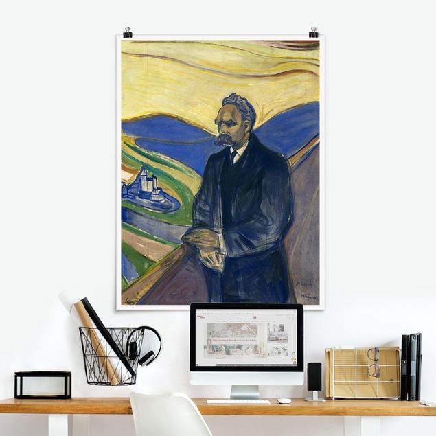 Kunst stilarter ekspressionisme Edvard Munch - Portrait of Friedrich Nietzsche