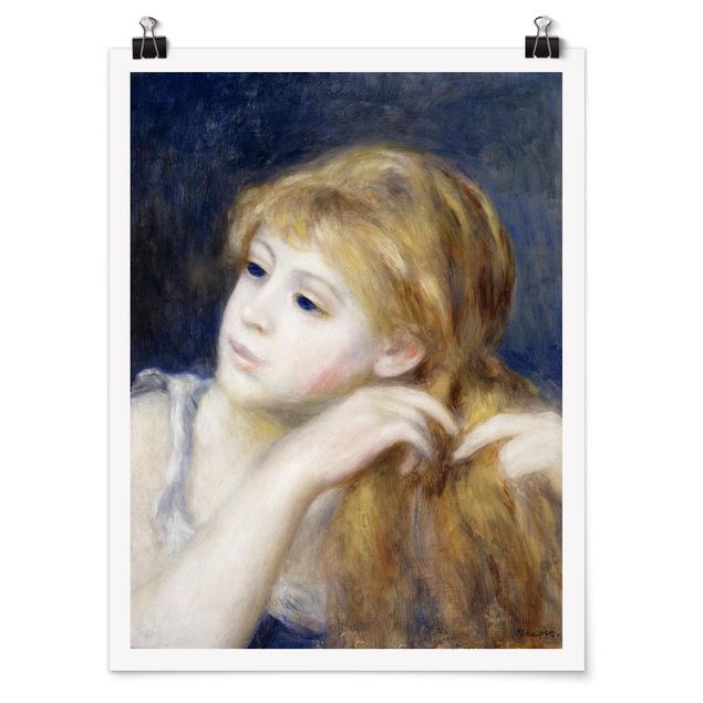 Plakater kunsttryk Auguste Renoir - Head of a Young Woman