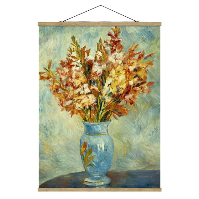Billeder blomster Auguste Renoir - Gladiolas in a Blue Vase