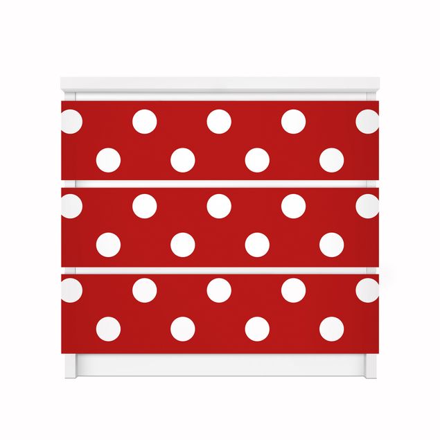 Selvklæbende folier rød No.DS92 Dot Design Girly Red
