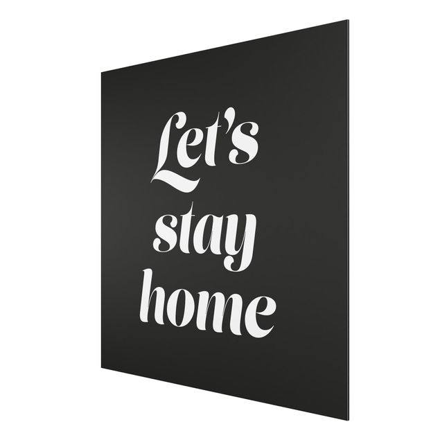 Billeder ordsprog Let's stay home Typo