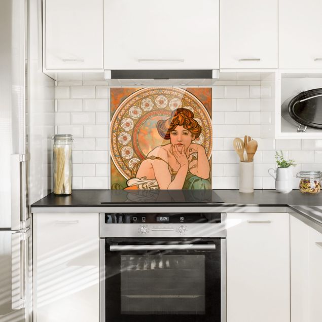 køkken dekorationer Alfons Mucha - Gemstones - Topaz