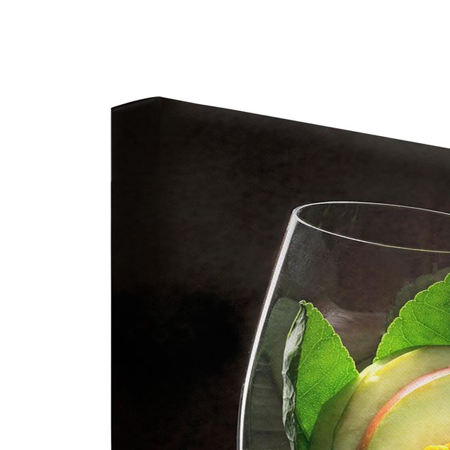 Billeder på lærred grøntsager og frukt Wine aromas in wine glass