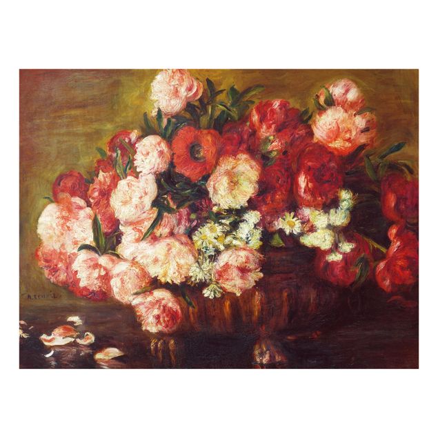 Stænkplader glas blomster Auguste Renoir - Still Life With Peonies