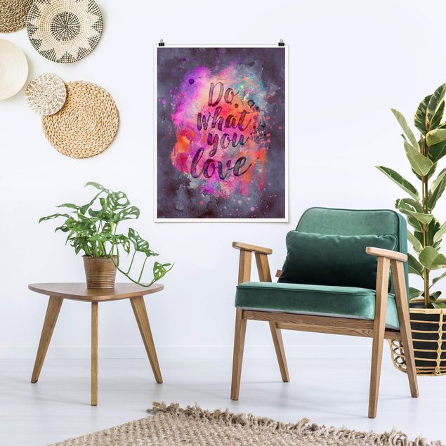 Plakater kunsttryk Colourful Explosion Do What You Love