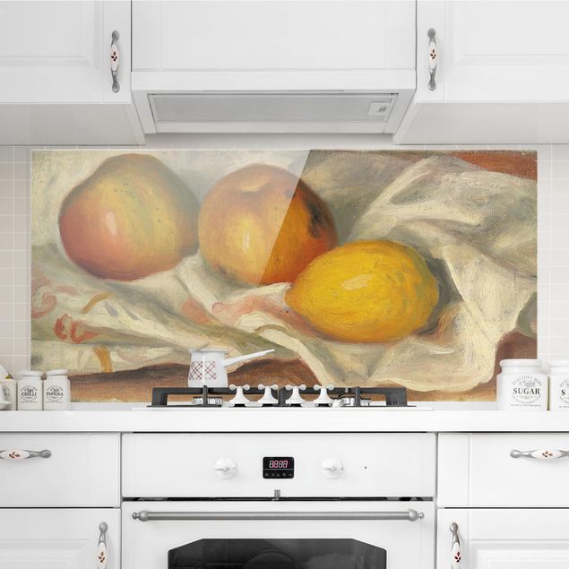 køkken dekorationer Auguste Renoir - Apples And Lemon