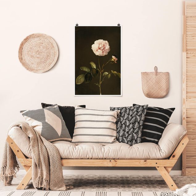 Plakater blomster Barbara Regina Dietzsch - French Rose With Bumblbee