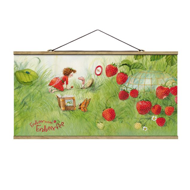 Billeder blomster Little Strawberry Strawberry Fairy- With Worm Home