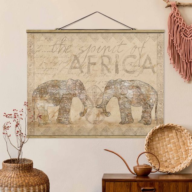 køkken dekorationer Vintage Collage - Spirit Of Africa