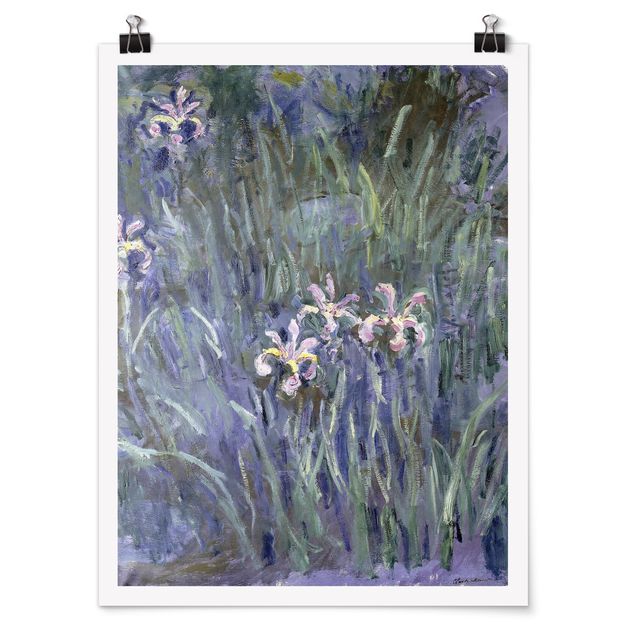 Plakater blomster Claude Monet - Iris