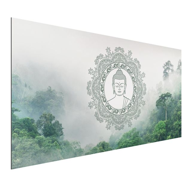 Billeder Asien Buddha Mandala In Fog