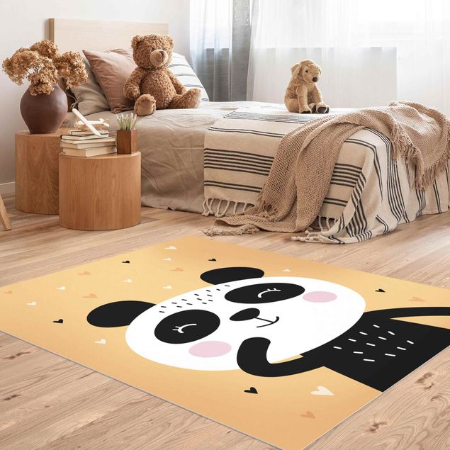 moderne gulvtæppe The Happiest Panda