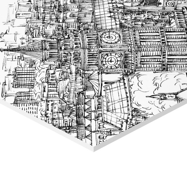 Sekskantede billeder City Study - London Eye