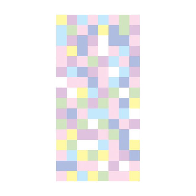 Ternet tæppe Colourful Mosaic Cotton Candy