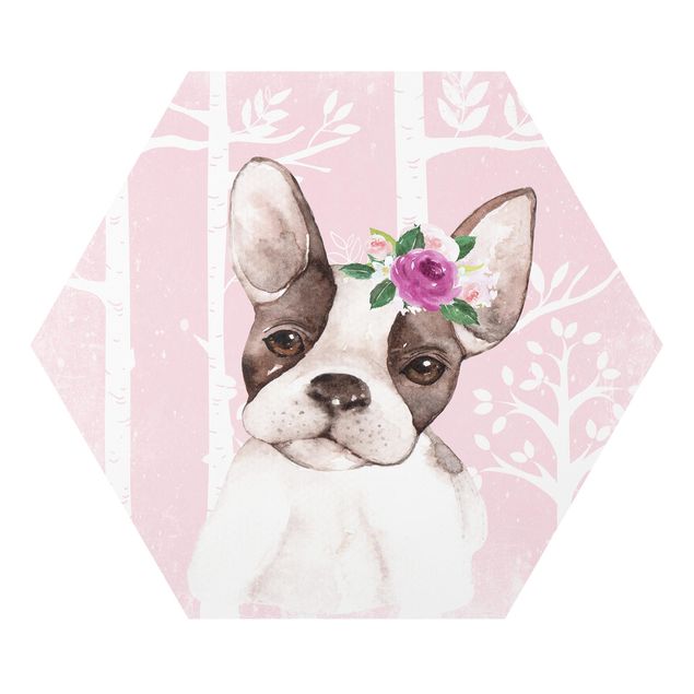 Forex Watercolor Pug Pink