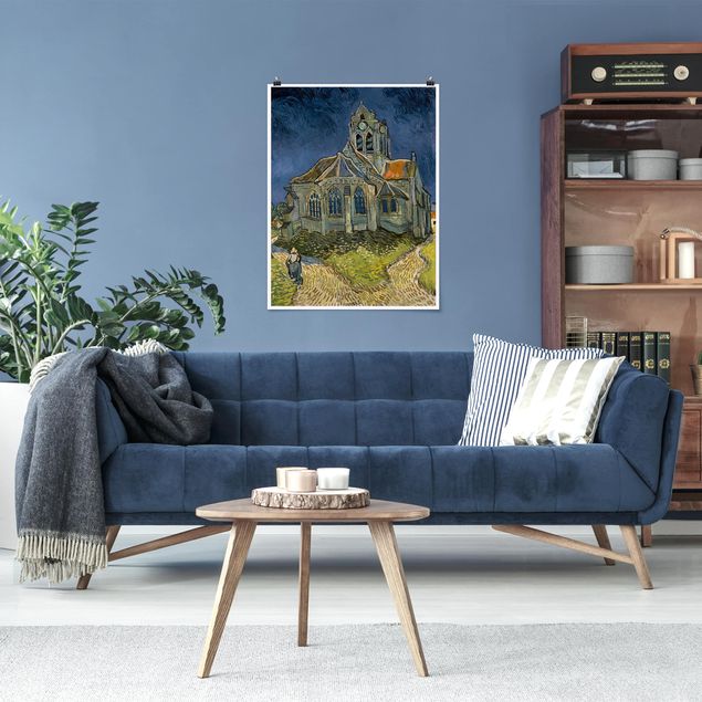 Kunst stilarter impressionisme Vincent van Gogh - The Church at Auvers