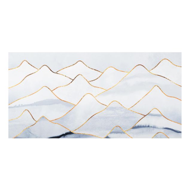 Billeder Elisabeth Fredriksson Watercolor Mountains White Gold