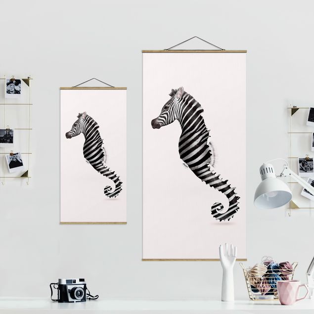 Billeder moderne Seahorse With Zebra Stripes