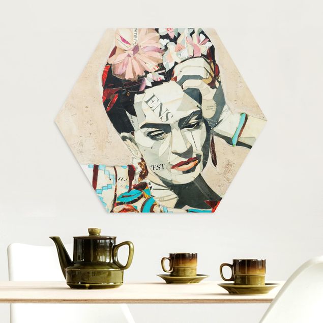 Billeder kunsttryk Frida Kahlo - Collage No.1