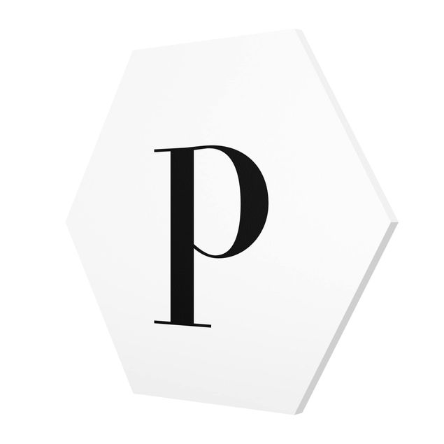 Billeder Letter Serif White P