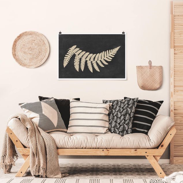 Plakater blomster Fern With Linen Structure IV