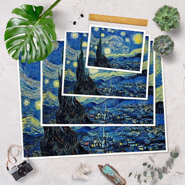 Plakater kunsttryk Vincent Van Gogh - The Starry Night