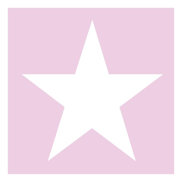 Møbelfolier Big White Stars on Pink