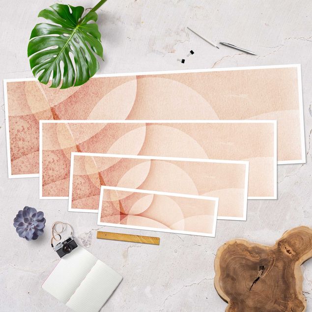Plakater Abstract Graphics In Peach-Colour