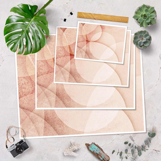 Plakater Abstract Graphics In Peach-Colour