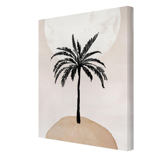 Billeder Abstract Island Of Palm Trees With Moon