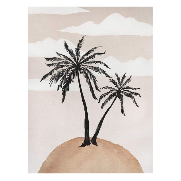 Billeder Gal Design Abstract Island Of Palm Trees