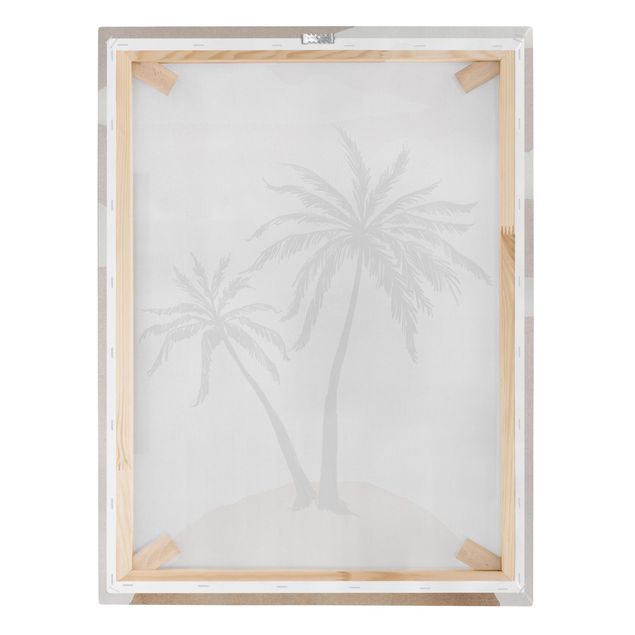 Lærredsbilleder Abstract Island Of Palm Trees