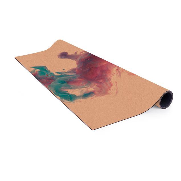 gulvtæppe under spisebord Abstract Liquid Colour Effect